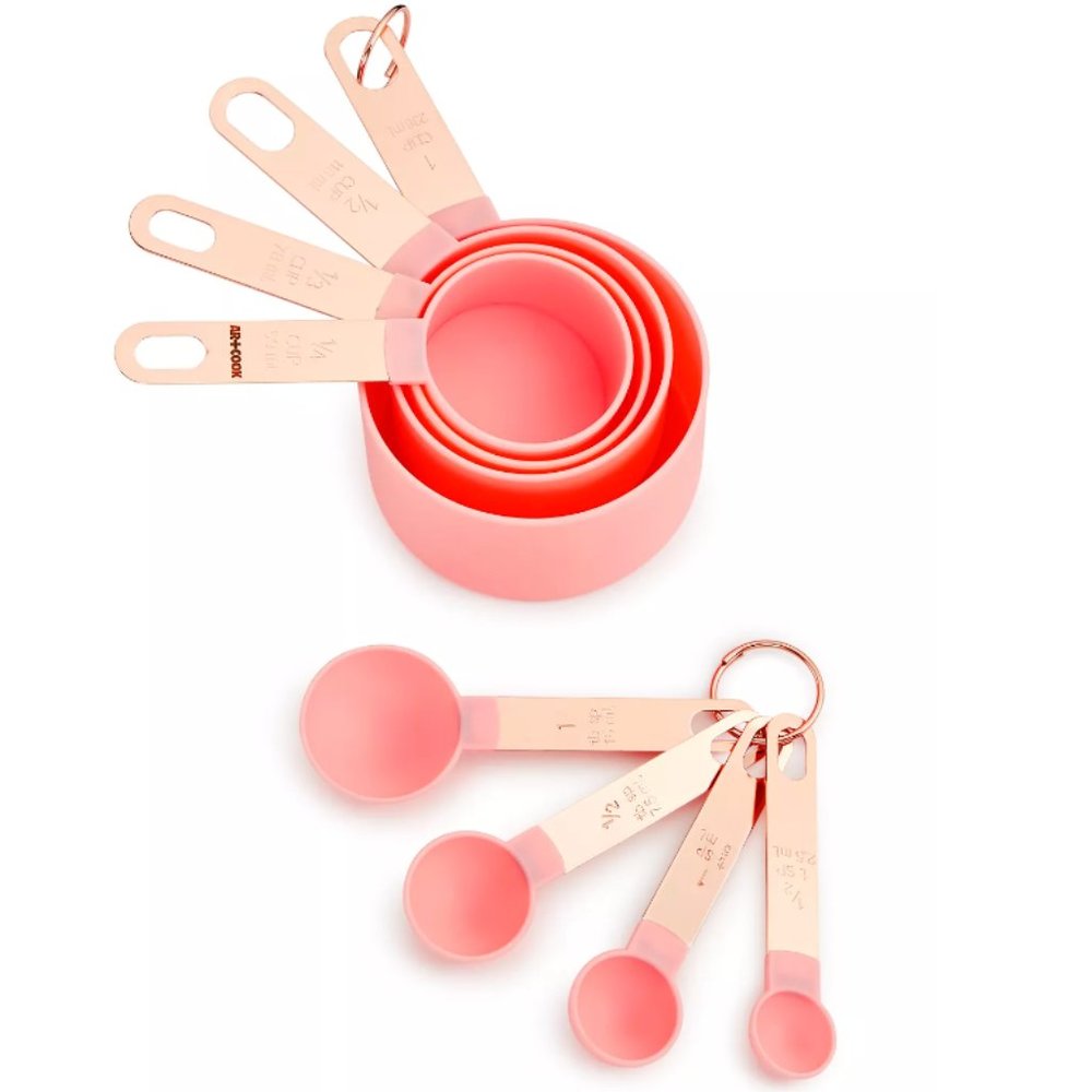 Art & Cook 8-Pc. Nylon Measuring Cup/Spoon Set with Stainless Steel Handles